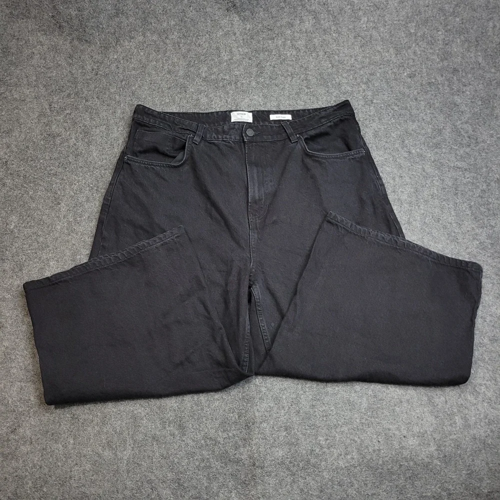 Cotton On Jeans Mens 36 Black Relaxed Fit Super Baggy Wide Leg Streetwear Y2K